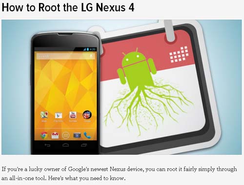 How to Root the LG Nexus 4