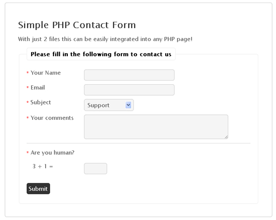 Simple PHP Contact Form