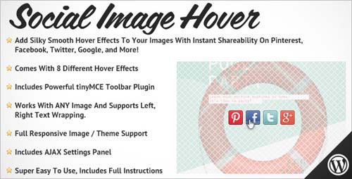 Social Image Hover for WordPress