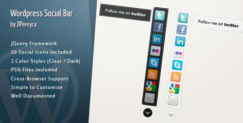 Wordpress Social Bar