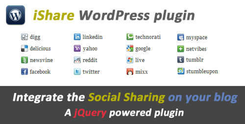 iShare jQuery Sharing Buttons for WordPress