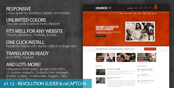 ChurcHope - Responsive WordPress Theme