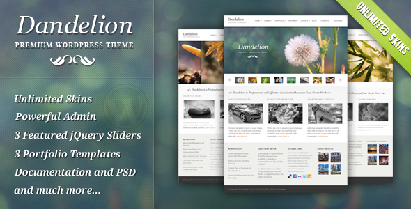 Dandelion - Powerful Elegant WordPress Theme