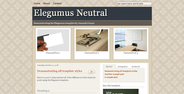 Elegumus Business Theme Package for Blogger