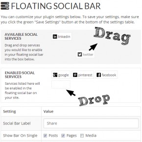Floating Social Bar WordPress Plugin