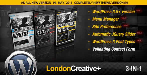 London Creative + (Portfolio & Blog WP Theme)