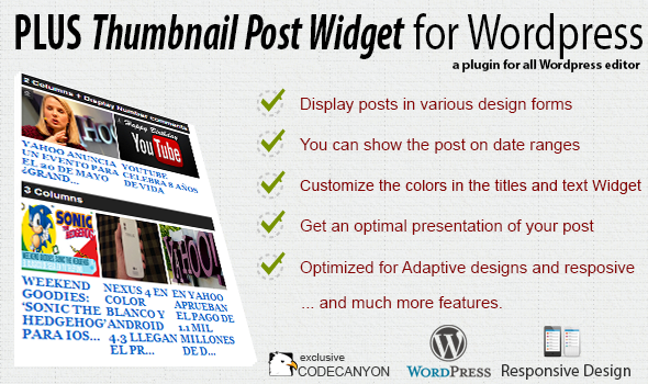 Plus Thumbnail Post Widget - Premium Plugin