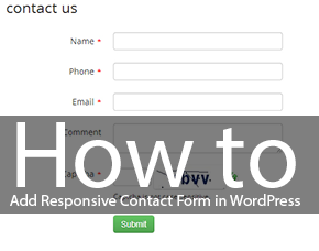 Responsive Contact Form in WordPress