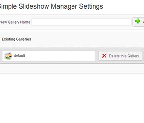 Simple Slideshow Manager Settings