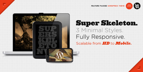 Super Skeleton WP Responsive, Minimal, Beautiful