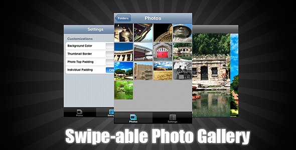 Swipe-able Photo Gallery