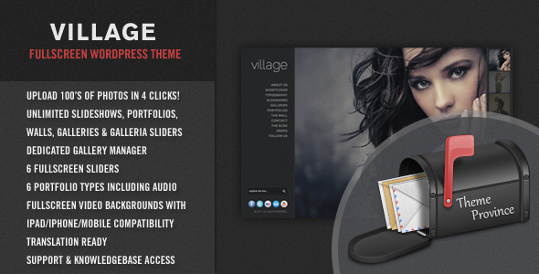 Village - An Awesome Fullscreen WordPress Theme
