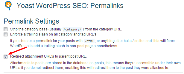 WordPress SEO by Yoast Permalinks