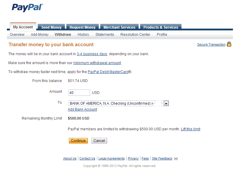 Finally I withdawn PayPal funds in my Payoneer Card