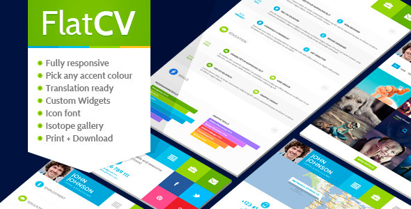 FlatCV - Resume Portfolio WordPress