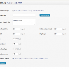 Google Map Lightbox Popup WordPress Settings