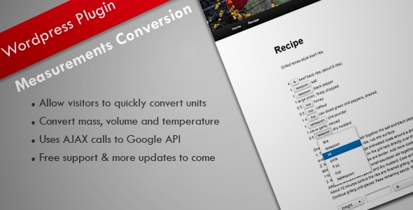 Measurement Conversion - WordPress Plugin