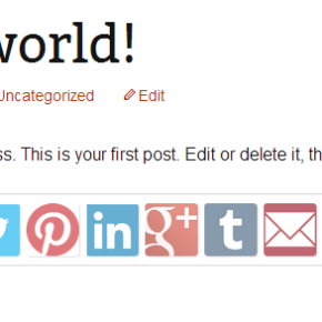 QuickShare Flexible social Icons in WordPress