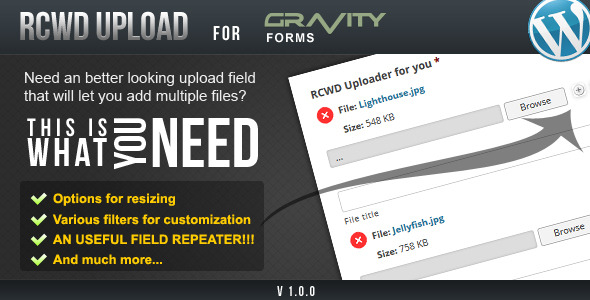 Rcwd Upload for Gravity Forms