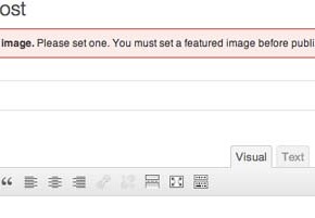Require Featured Image WordPress