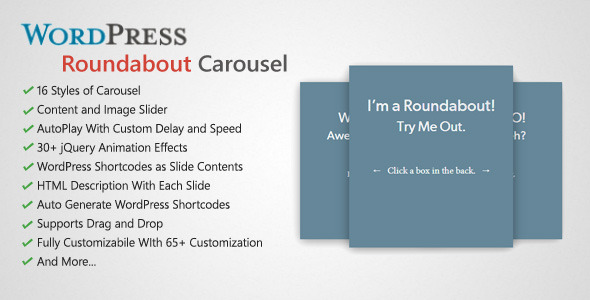 Roundabout - WordPress Carousel Slider Plugin