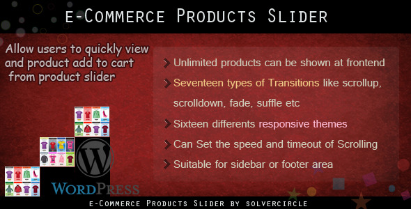 WP E-commerce Products Slider