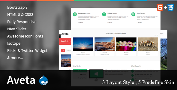 Aveta - Responsive Drupal Theme