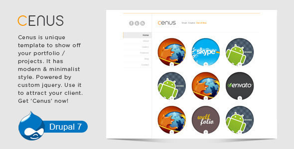 Cenus - Modern Minimalist Drupal Theme 