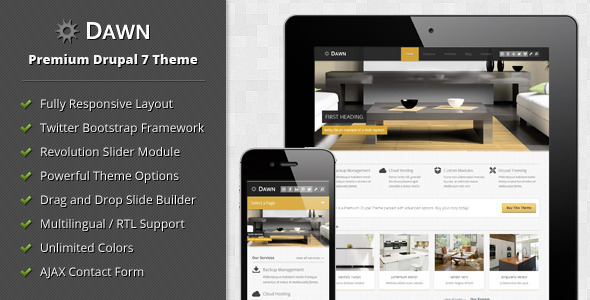 Dawn - Responsive Drupal Theme