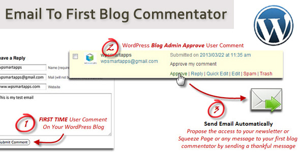 Email To First Blog Commentator