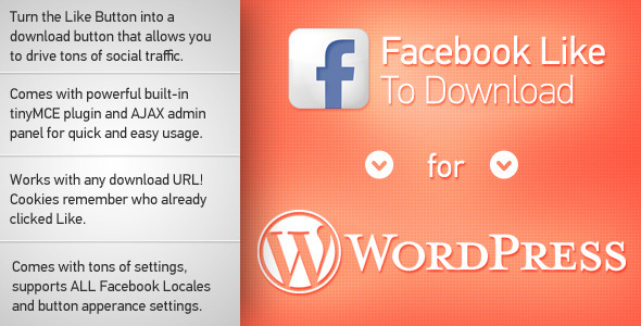Facebook Like to Download for WordPress