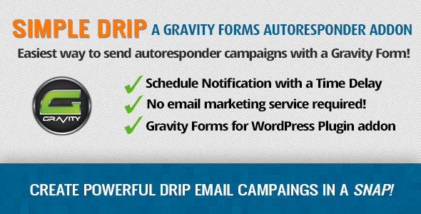 Gravity Forms Simple Drip - Autoresponder Addon