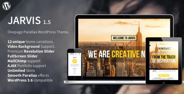 Jarvis - Onepage Parallax WordPress Theme