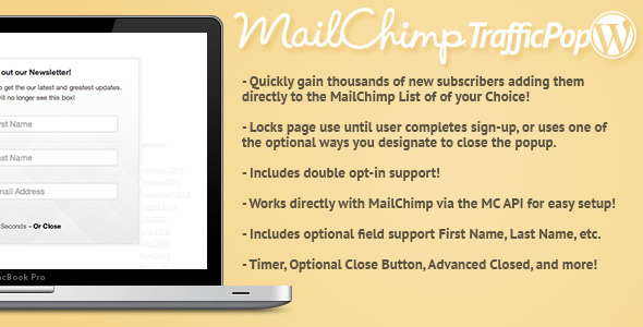 Mail Chimp Traffic Pop for WordPress