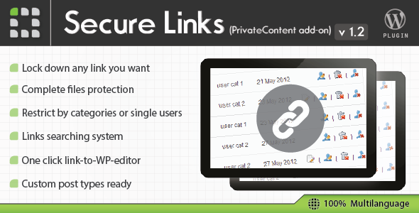 PrivateContent - Secure Links add-on