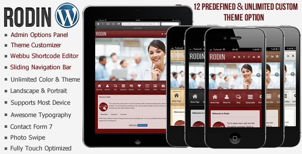 Rodin Mobile Template WordPress Version