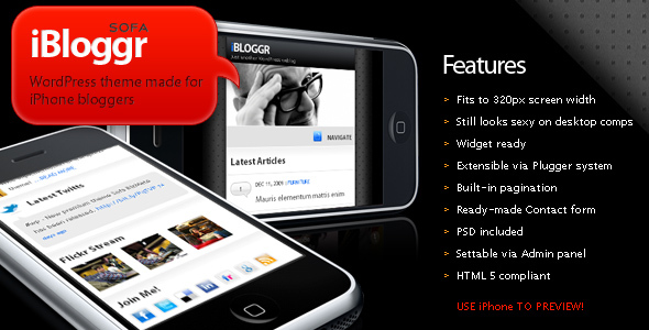 SOFA iBloggr - WordPress iPhone theme