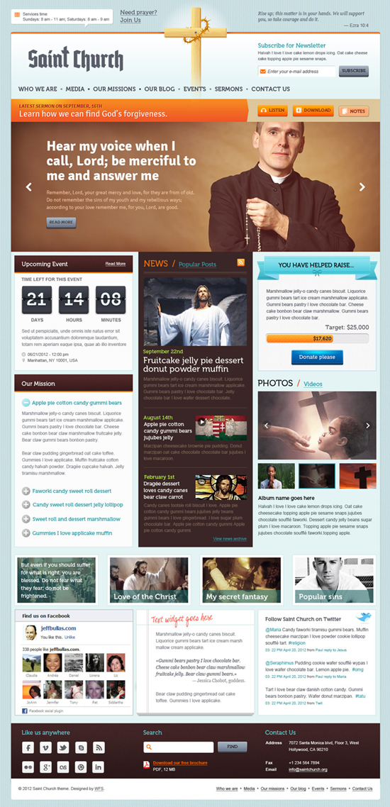 SaintChurch WordPress Theme for Charity