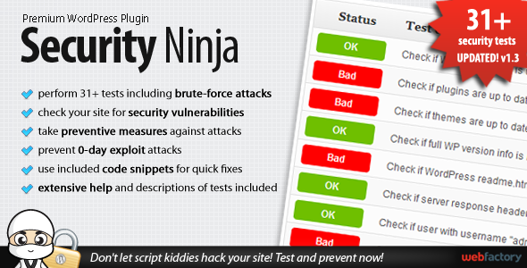 Security Ninja WordPress Plugin