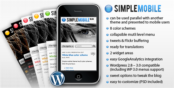 Simple Mobile WordPress Theme