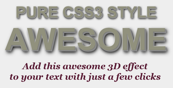 3D Text Effect - CSS3