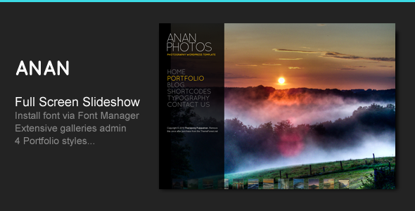 ANAN - For Photography Creative Portfolio