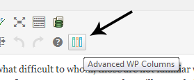 Advanced WP Columns Icon in Visual Editor
