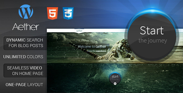 Aether - Single-Page WordPress Theme