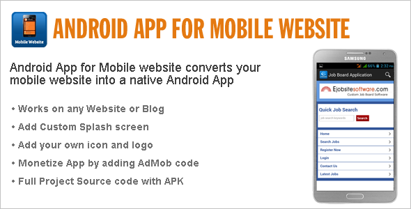 Android App for Mobile Website