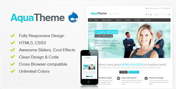 Aqua - Responsive Drupal Theme