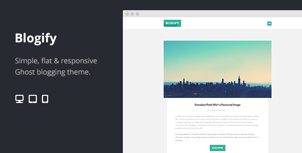 Blogify Simple Flat Responsive Ghost Theme
