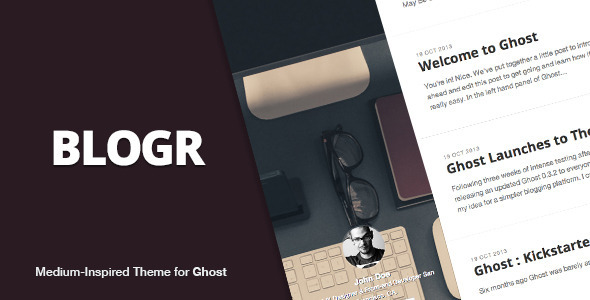 Blogr - Simple Blog Theme for Ghost