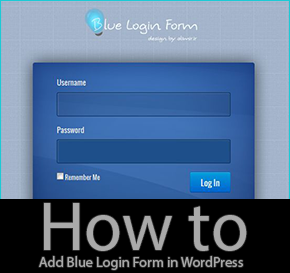 Blue login form WordPress thumbnail