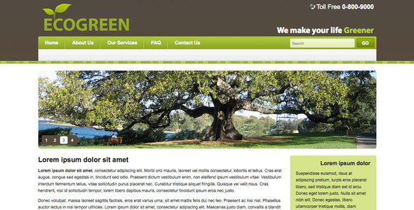 Down to Earth Template for Green Company